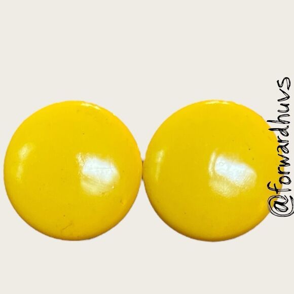 Bundle Sale 3 for $15 | Vintage Yellow Clip-On Earrings - Picture 1 of 10